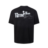 2025 27141 2025n Street 2025 Summer Character High Sense Small Collar Design Men's Loose and Old Short Sleeve T-Shirt