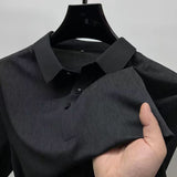 GOOSUDU High-End Camouflage Ice Silk Short Sleeve T-shirt Men's Shirt Collar Summer Trendy Paul Polo Shirt Male Half Sleeve Non-Marking Clothes