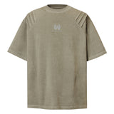 2025 9512 2025n Street 2025 Summer Irregular Design Deconstruction Men's Washed Premium Sense Neutral Short Sleeve T-Shirt