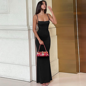 GOOSUDU 2025 spring ins style 2025 women's clothing new  sexy slim backless suspender solid color dress women