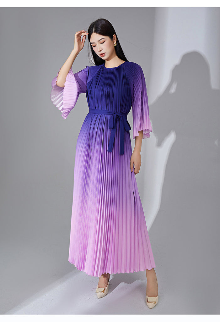 2025 Shenzhen Nanyou high-end gradual change long dress dress women loose large size meat cover thin temperament dress dress dress