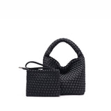 2025 New trendy retro child and mother bag New portable single shoulder diagonal span woven bag large capacity vegetable basket bucket bag