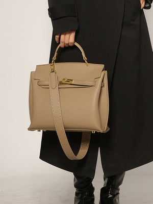 GOOSUDU 2025 New retro  fashion high-end shoulder bag texture portable messenger Kelly bag trendy New hot-selling models