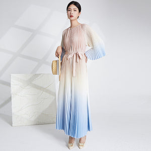 2025 Shenzhen Nanyou high-end gradual change long dress dress women loose large size meat cover thin temperament dress dress dress