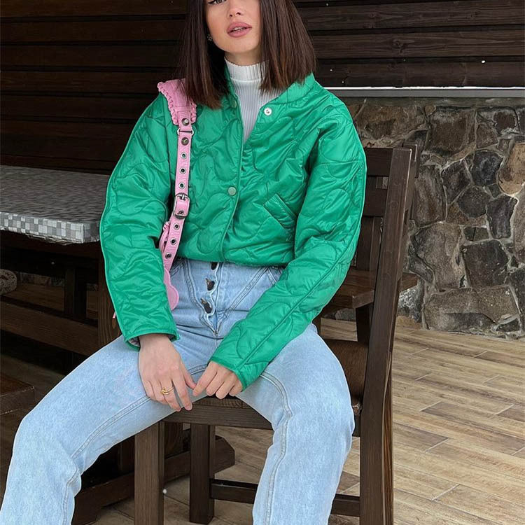 GOOSUDU New 2025 fashion short cotton jacket women's ins wind autumn and winter new coat cotton-padded clothes women's casual and thin