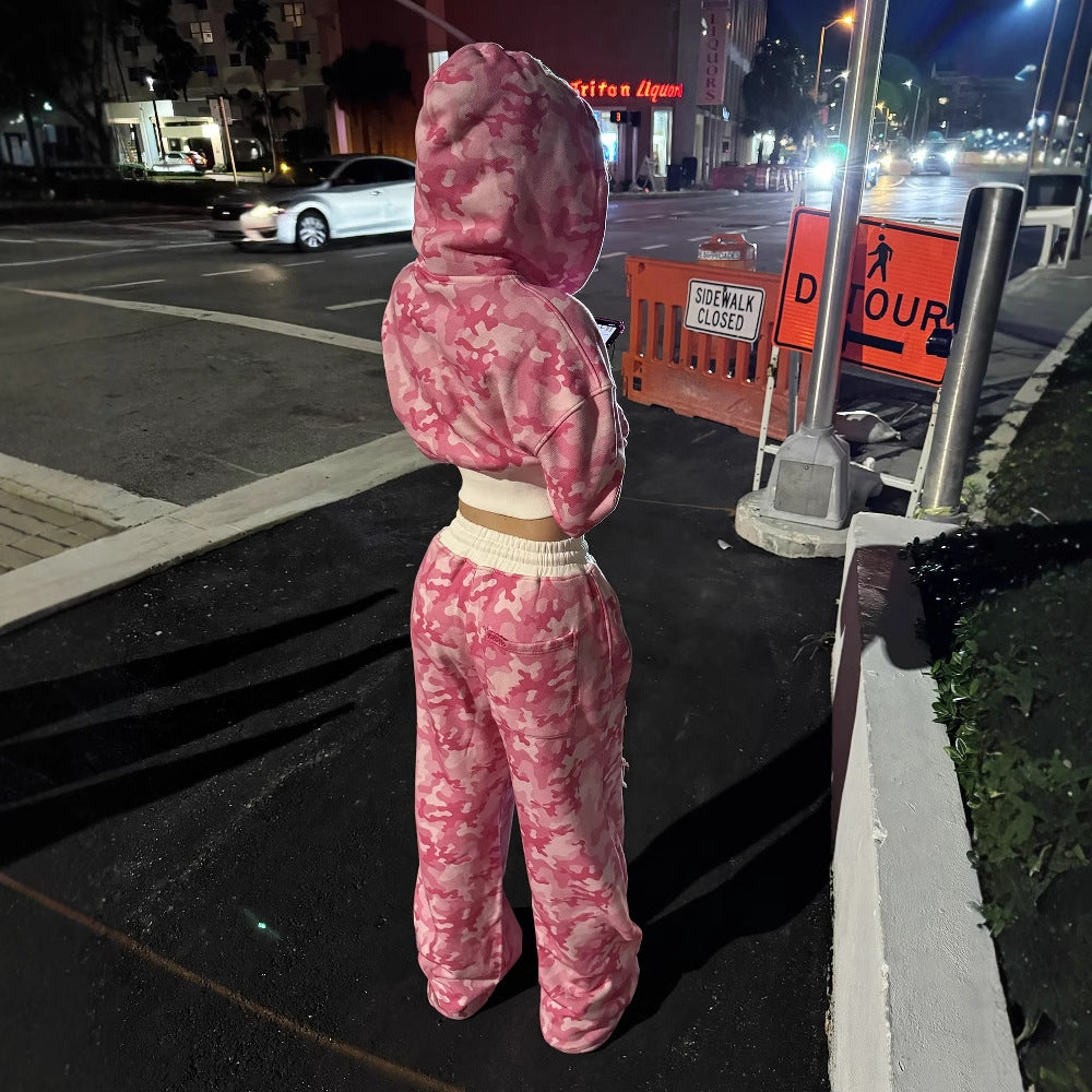 Popular,  n camouflage sweater suit sports street fashion trend sweater pants women