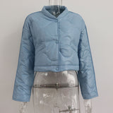 GOOSUDU New 2025 fashion short cotton jacket women's ins wind autumn and winter new coat cotton-padded clothes women's casual and thin