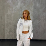 casual sports suit women's spring and autumn new loose leisure basic label printed sweater suit