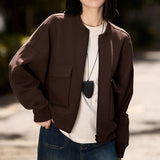 2025 Thin velvet tooling style baseball jacket, high-end 3-color casual jacket top women's clothing  spring and autumn new versatile