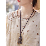 Exquisite full-embroidered Tencel embroidered round neck gentle wind dress retro loose and thin temperament improved cheongsam woman