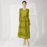 2025 Hot Trade  Dress Women's Summer High Temperament Design Loose Large Size Lace-up Skinny Fashion Long Skirt