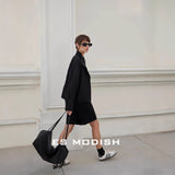 2025 ES MODISH spring new product solid color outdoor casual outer trench coat shirt versatile loose simple top women