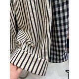 Popularan striped curled Harlan pants women's summer  new straight loose wide-leg pants small nine-point dad pants