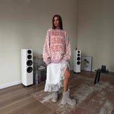 Harajuku retro letter-printed sweater women's spring and autumn n street n  style sweater women's upper sweater