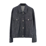 2025 ES MODISH spring new product real shot n simple retro jacket old money style versatile casual denim jacket