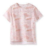 New Chinese style printing solid color short-sleeved light luxury interior with summer high-end temperament mulberry silk t-shirt M3118