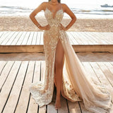 2025Customized  Spring Popular, ,  Hot Trade New Women's Dress Suspender Sleeveless Lace Hollow Dress Customized