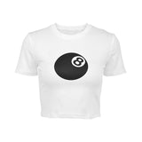 GOOSUDU 2025 TK104  New summer new billiards No. 8 printing tight INS Internet celebrity navel spice girl versatile T-shirt