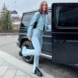 GOOSUDU New 2025 fashion short cotton jacket women's ins wind autumn and winter new coat cotton-padded clothes women's casual and thin