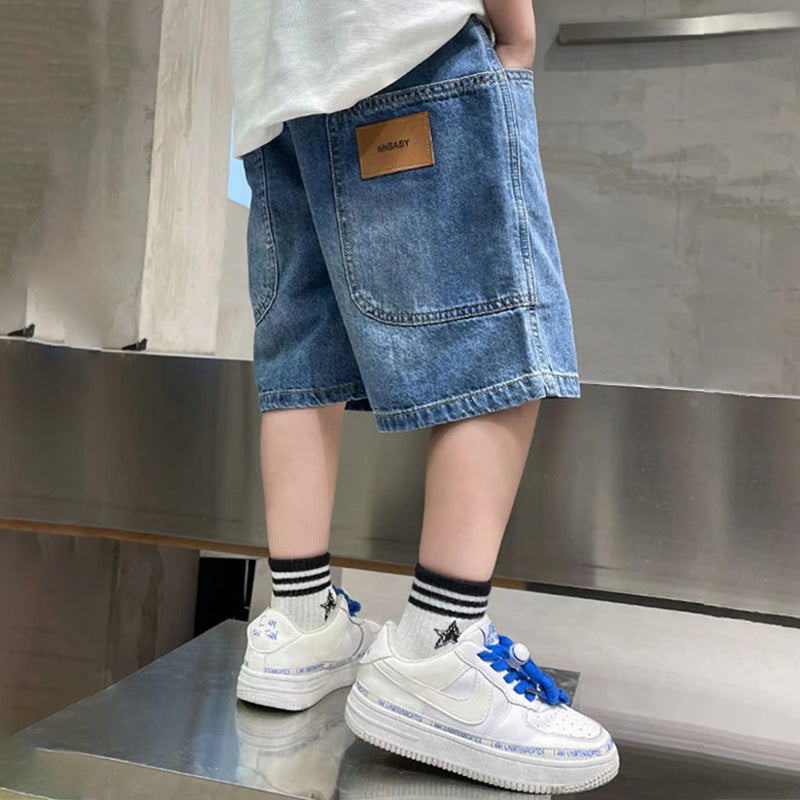 Children's Clothing Boy's Denim Shorts Children's Summer Pants  New Summer Middle Pants Korean Style Fifth Pants Thin Fashion