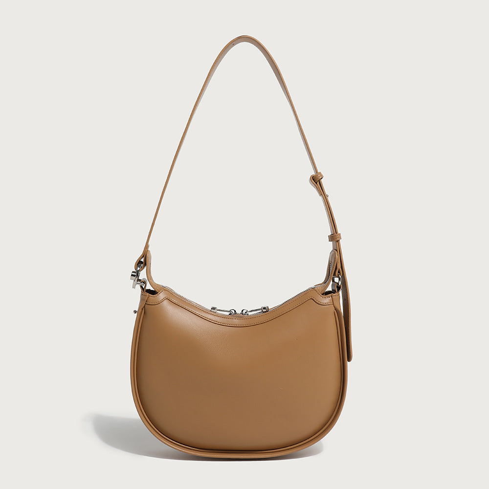 GOOSUDU 2025 Autumn and winter new fashion crescent bag portable shoulder oblique span bag simple high-end niche design women's bag