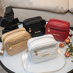 Cross-Border Women's Bag  New Wave Embroidered Double Pocket Personalized Design Women's Cross-Body Bag Cosmetic Bag Wholesale
