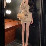 2025 popular autumn new classic senior commuter casual loose lazy style khaki long waist trench coat