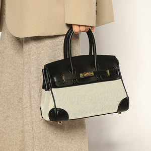 GOOSUDU 2025 Autumn and winter new linen mini platinum bag, high-end fashion, simple and versatile, portable single shoulder oblique span temperament women's bag