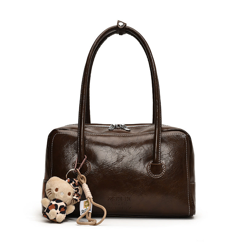 GOOSUDU 2025 Premium women's bag popular new Korean version fashion trend bag soft leather large capacity armpit bag portable pillow bag