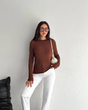 Popular trade ins wind  spring clothing thin skin-permeable lazy vacation wind long-sleeved sweater women's knitted sweater