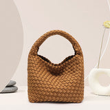 2025 New trendy retro child and mother bag New portable single shoulder diagonal span woven bag large capacity vegetable basket bucket bag