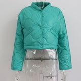 GOOSUDU New 2025 fashion short cotton jacket women's ins wind autumn and winter new coat cotton-padded clothes women's casual and thin