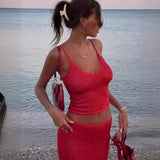 GOOSUDU 2025 suit skirt sequined suspender suit long skirt