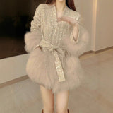 2025 Spot high-end Popular style small fragrant jacket sequined rich daughter gold light luxury women's clothing popular autumn and winter