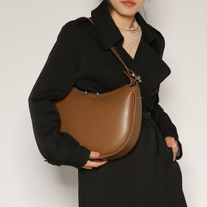 GOOSUDU 2025 Autumn and winter new fashion crescent bag portable shoulder oblique span bag simple high-end niche design women's bag