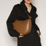 GOOSUDU 2025 Autumn and winter new fashion crescent bag portable shoulder oblique span bag simple high-end niche design women's bag