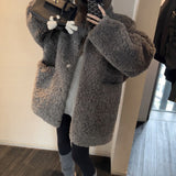 2025 Lazy wind medium and long fur integrated coat women's winter loose environmentally friendly fur coat high-end fashion top tide