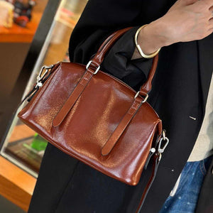 2025 Source factory Boston bag crystal tree haute couture soft cowhide  retro haute couture shoulder body portable women's bag