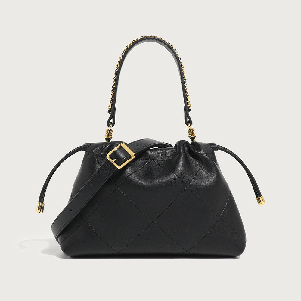 GOOSUDU 2025 UR niche design handbag bag spring women's versatile daily fashion high-end drawstring pleated handbag