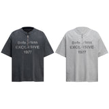 2025 6099 2025n Street 2025 Summer Fake Two-Letter Design Men's Loose Premium Sense Heavy Short Sleeve T-Shirt