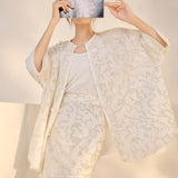 noble daughter touching silk new Chinese embroidery beads temperament salt heavy industry embroidery light mature wind jacket M6110