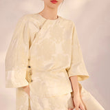 Spring and summer  new Chinese texture fashion loose design touching silk top skirt national style suit women N3016