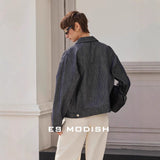 2025 ES MODISH spring new product real shot n simple retro jacket old money style versatile casual denim jacket