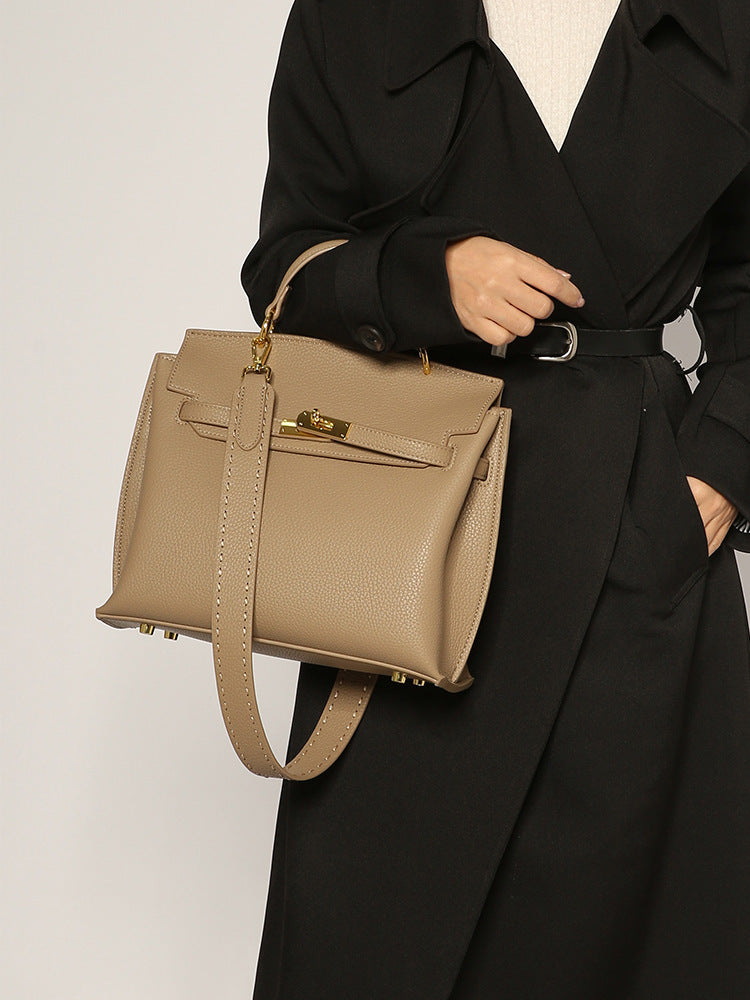 GOOSUDU 2025 New retro  fashion high-end shoulder bag texture portable messenger Kelly bag trendy New hot-selling models