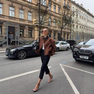 popular Popular trade New  new women's models crisp shoulder pads solid color jacket temperament casual style  style