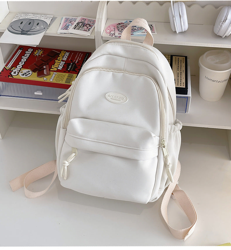 Schoolbag Girl College Students' Backpack Japanese Style All-Matching Niche Student University Style Korean Style Girl Backpack Travel Bag