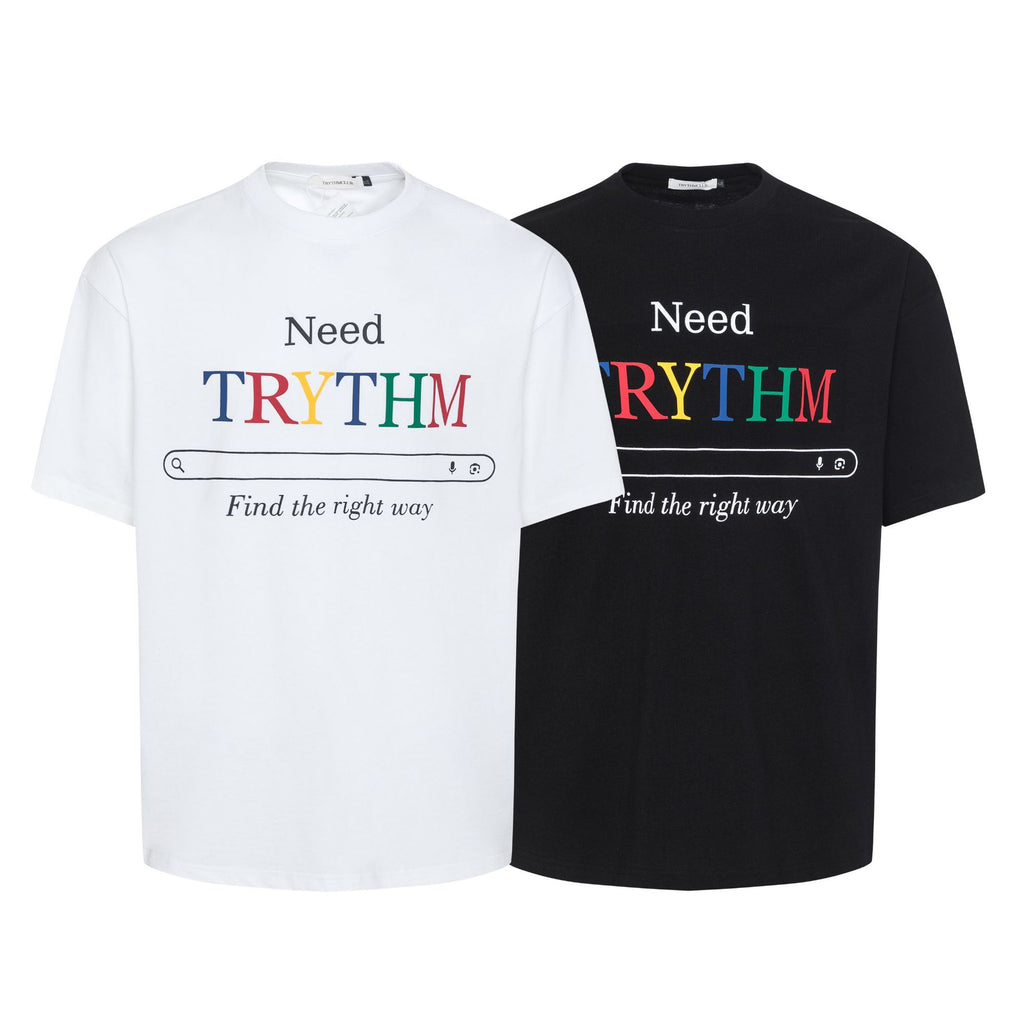 2025 27219 2025n Street 2025 Summer Color Letter Map High Sense Small Neck Design Men's Loose Short Sleeve T-Shirt