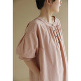 Literary retro crew neck short-sleeved dress  summer new loose large size small medium and long women's dress