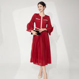 2025 dress women's summer high sense dignified intellectual small fragrant temperament a word skirt medium and long versatile skirt tide