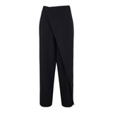 Premium irregular splicing straight wide-leg pants women's  spring new drape suit pants design trousers